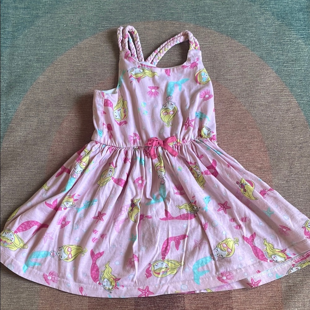 Tommy Bahama Pink and Green Sleeveless Mermaid Sundress